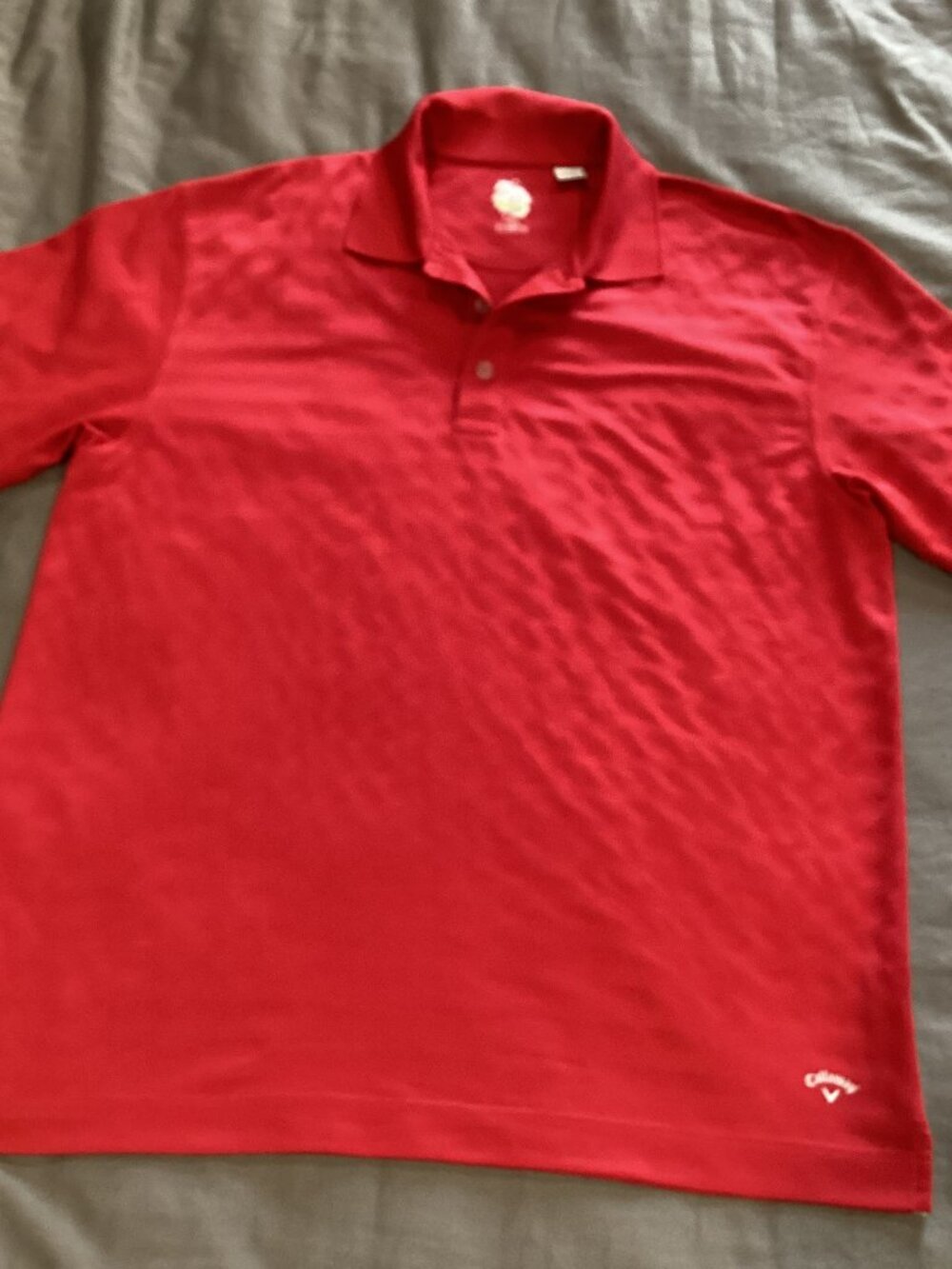 Callaway Red Men's Polo Golf Shirt With GMC logo on Left Sleeve - XL